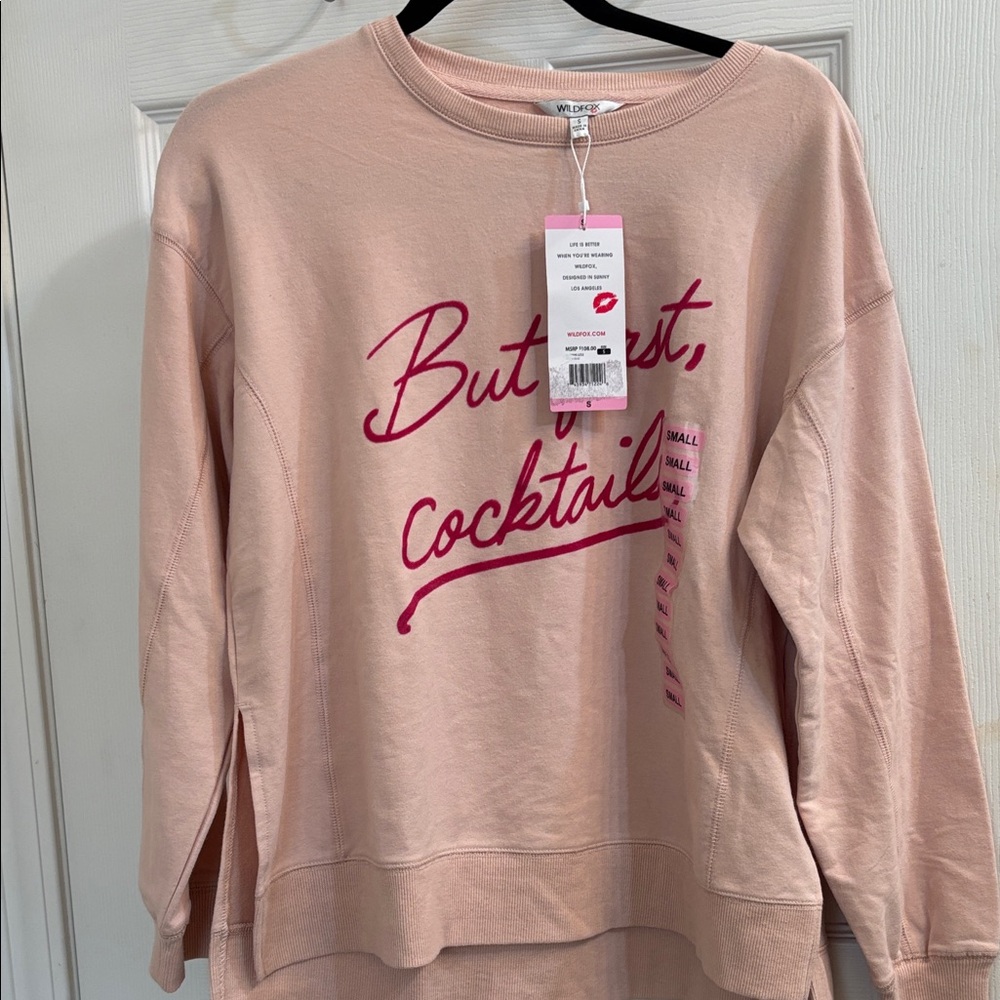 Wildfox Blush Pink Graphic Women's Sweater